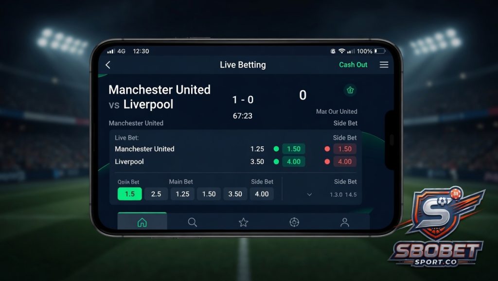 แทงบอลสด sbobet หน้าจอเดิมพันบอลสดแบบเรียลไทม์พร้อมราคาน้ำอัปเดตทุกวินาที